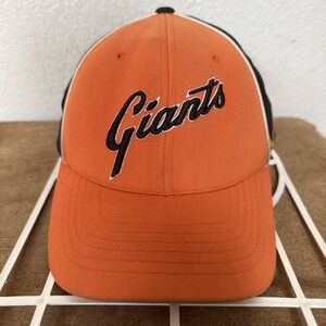 Nike San Francisco Giants Spell Out Orange Baseball Hat Flexfit Cooperstown SF